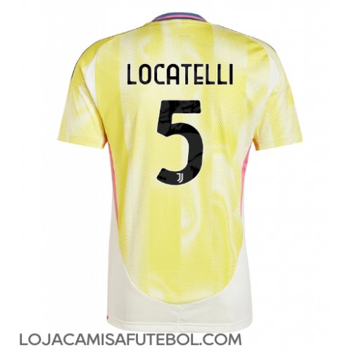 Camisa de Futebol Juventus Manuel Locatelli #5 Equipamento Secundário 2024-25 Manga Curta